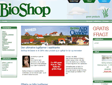 Tablet Screenshot of bioshop.dk